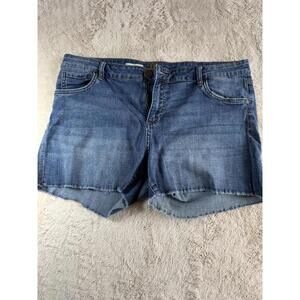 Kut from the Kloth Gerri Fray Short Denim Shorts Size 16